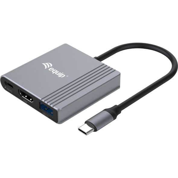 Adapter AV Equip Equip Dock USB-C->HDMI,USB3.0,100WPD         4K60Hz 0.15m gr 14050391 4015867228876