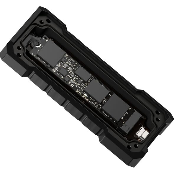 Kieszeń Asus ASUS TUF GAMING A2 SSD NVME case, USB3.2 Gen 2X1, M.2 NVMe SSD kovový box, černá