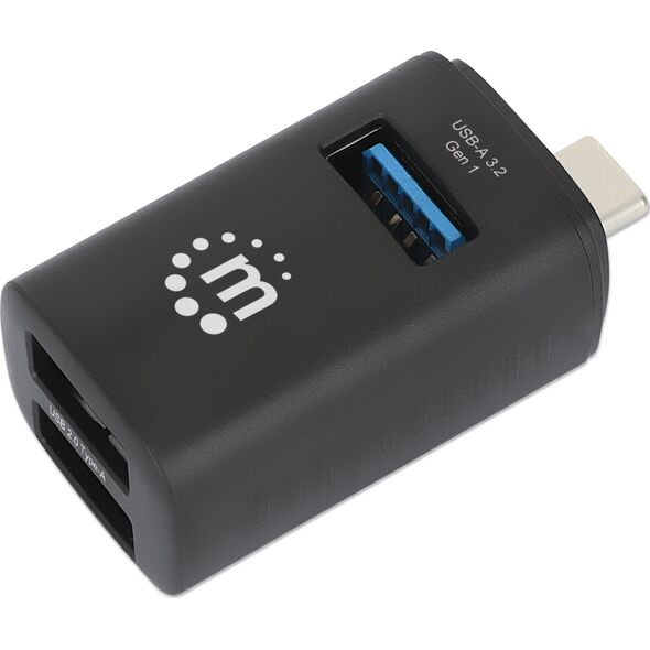 Adapter USB Manhattan Hub USB 3.2 Gen1 Typ-C do 1x USB-A 3.0, 2x USB-A 2.0 pasywny 14051269 766623180993