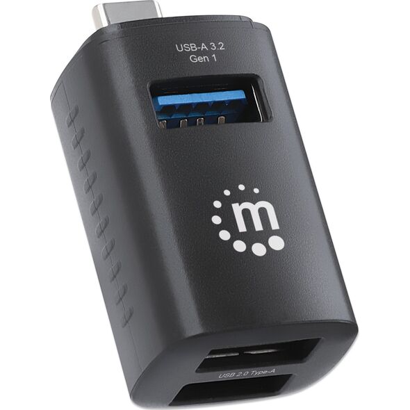 Adapter USB Manhattan Hub USB 3.2 Gen1 Typ-C do 1x USB-A 3.0, 2x USB-A 2.0 pasywny 14051269 766623180993