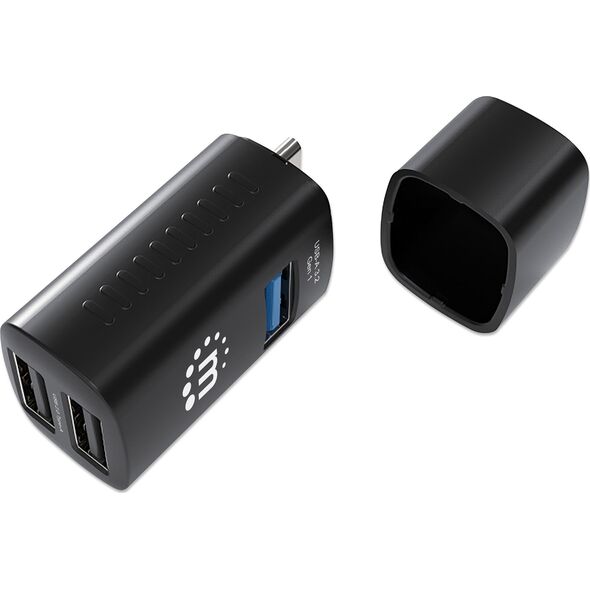Adapter USB Manhattan Hub USB 3.2 Gen1 Typ-C do 1x USB-A 3.0, 2x USB-A 2.0 pasywny 14051269 766623180993