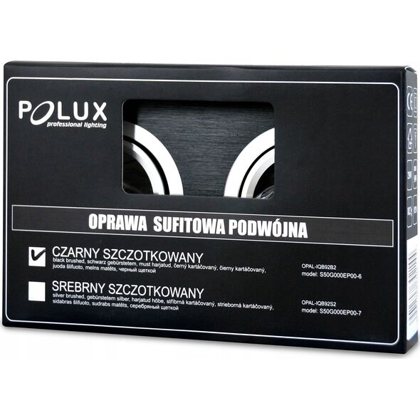 Sanicoelectronics Sanico South Opal 302144 oczko lampa wpuszczana downlight 2x50W LED kwadratowe uchylne czarne 14051582 5901508302144