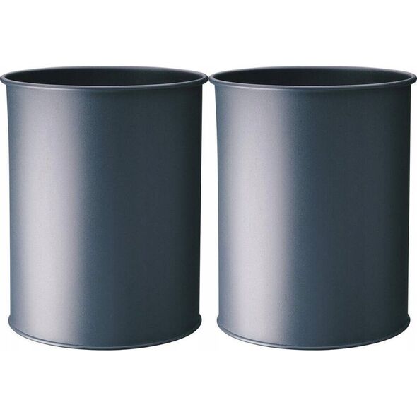 Kosz na śmieci Durable DURABLE Papierkorb Metall rund 15 Liter Anthrazit 14052848 4005546988382
