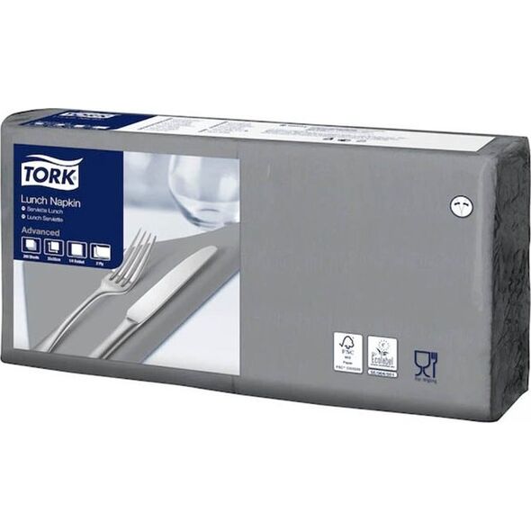 Tork Tork - Serwetki lunchowe, advanced, 2-warstwowe - Szare 14054509 5010195408920