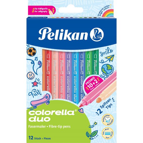 Pelikan Pelikan Fasermaler Colorella Duo dick+dünn C407/12 10Stifte 14055329 4012700813848