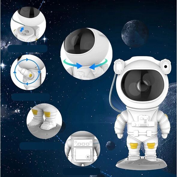 OEM LAMPKA / PROJEKTOR LED ASTRONAUTA WHITE / BIAŁY 14059860 5901313582472