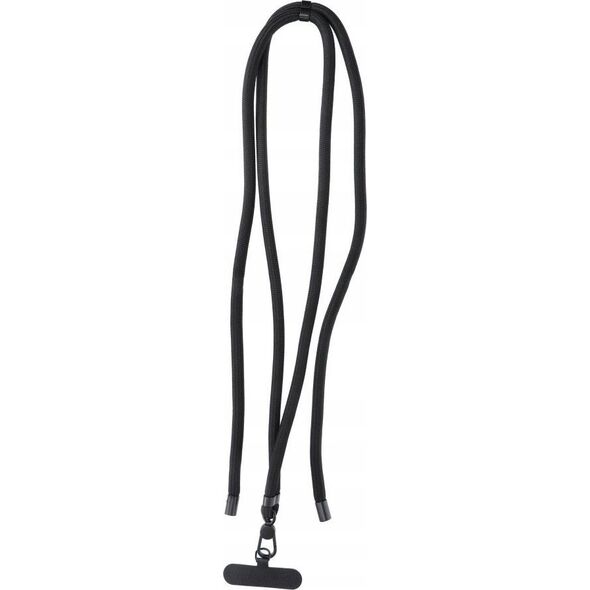 OEM Zawieszka SWING (8mm) do telefonu z regulacją długości / długość sznura 165cm (max 82,5cm w pętli) / na ramię lub szyję - czarny 14060143 5903396288722