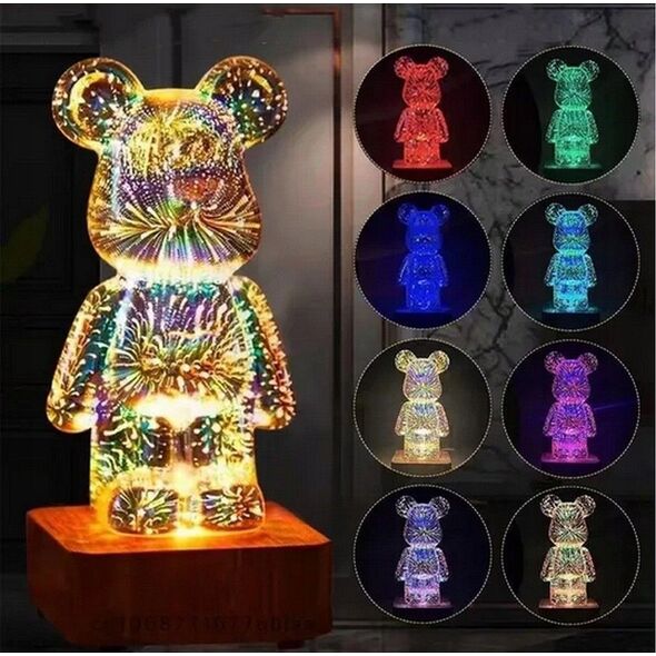 OEM Lampka nocna LED 3D Miś Art Deco stojący L3GFBD 14060145 5903396266263