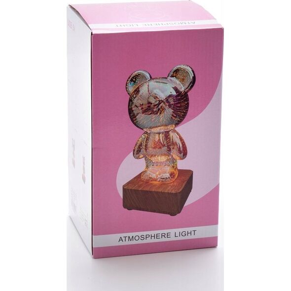 OEM Lampka nocna LED 3D Miś Art Deco stojący L3GFBD 14060145 5903396266263