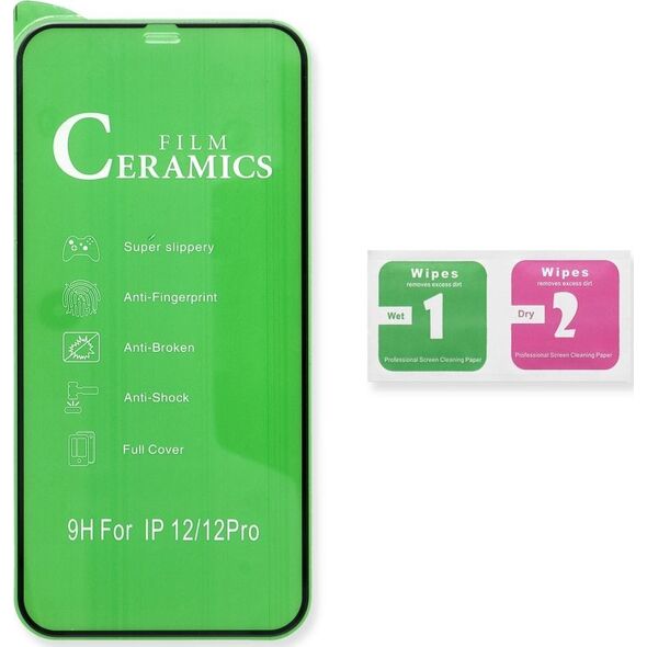 OEM 5D Full Glue Ceramic Glass - do iPhone 15 Plus czarny 14062897 5903396248023