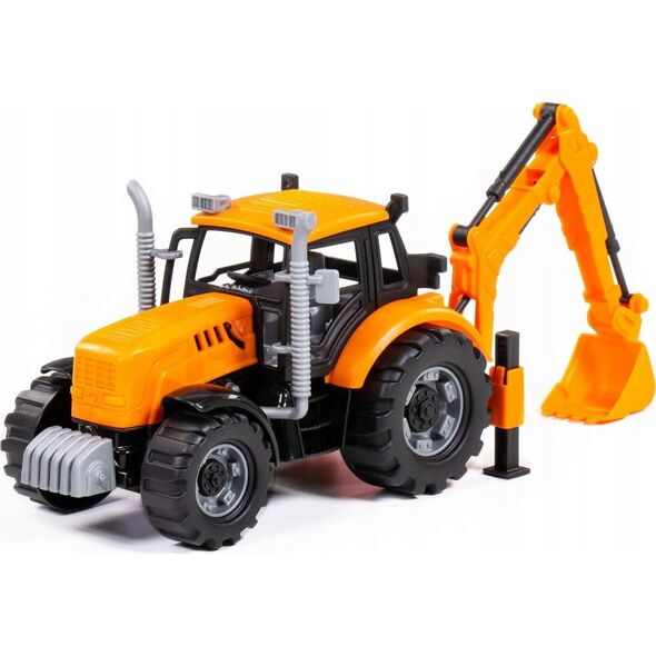 Polesie TRAKTOR KOPARKA 25X12X15 PROGRESS POM WADP WB12 14063804 4810344091543