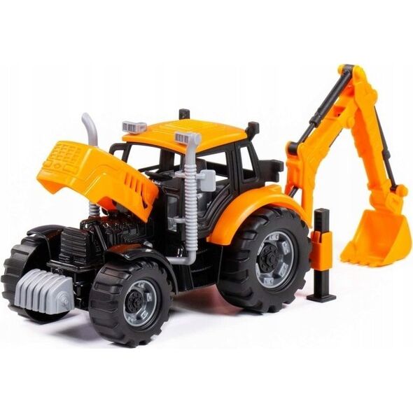 Polesie TRAKTOR KOPARKA 25X12X15 PROGRESS POM WADP WB12 14063804 4810344091543