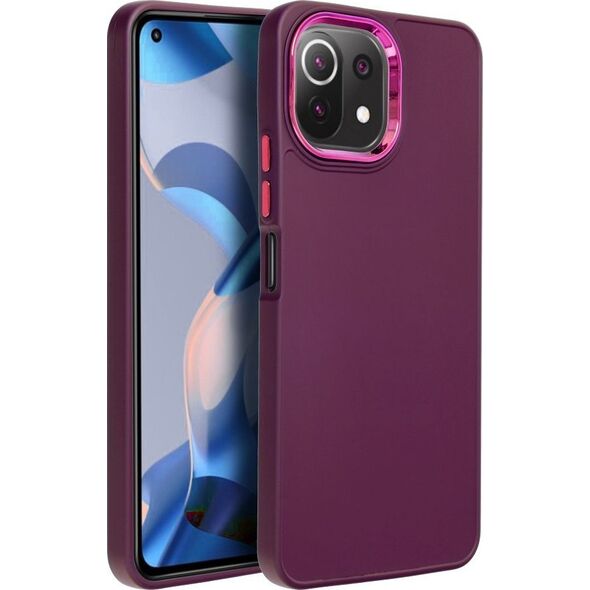 OEM Futerał FRAME do XIAOMI Mi 11 Lite 5G / Mi 11 Lite LTE ( 4G ) / Mi 11 Lite NE  fioletowy 14064388 5903396196867