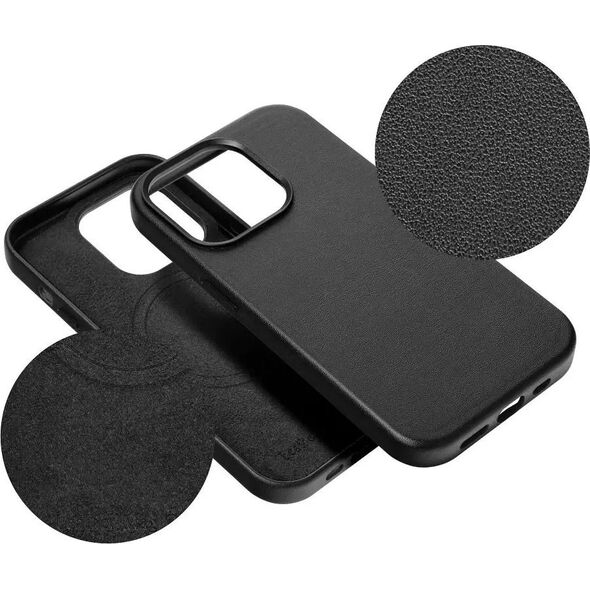 OEM Futerał LEATHER MAG COVER kompatybilny z MagSafe do IPHONE 15 Plus czarny 14064799 5903396228353