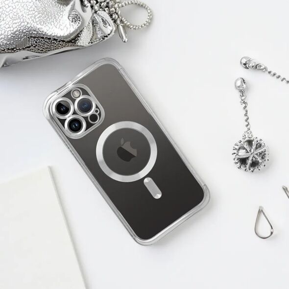 OEM Futerał ELECTRO MAG COVER kompatybilny z MagSafe do IPHONE 15 Pro srebrny 14064804 5903396228148