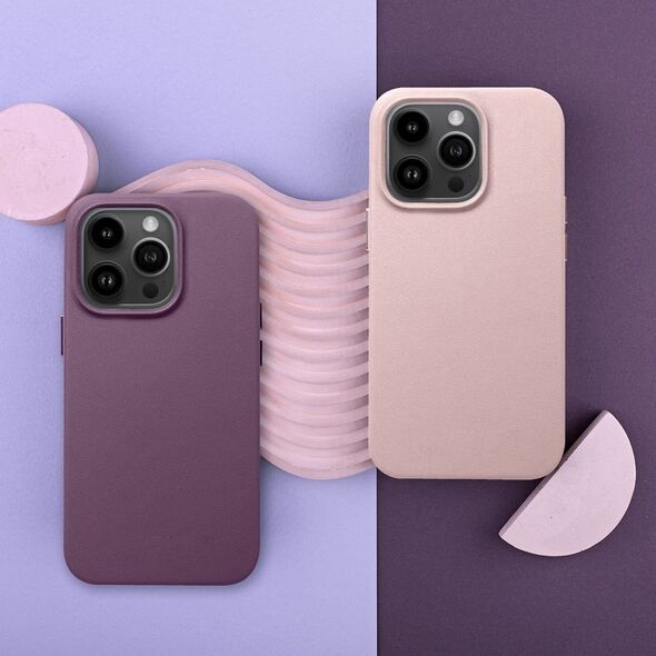 OEM Futerał LEATHER MAG COVER kompatybilny z MagSafe do IPHONE 15 ciemny fioletowy 14064805 5903396222375