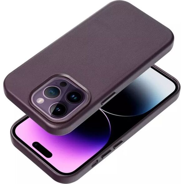 OEM Futerał LEATHER MAG COVER kompatybilny z MagSafe do IPHONE 15 Plus ciemny fioletowy 14064816 5903396222405
