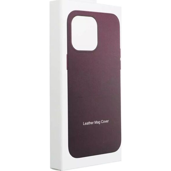 OEM Futerał LEATHER MAG COVER kompatybilny z MagSafe do IPHONE 15 Plus ciemny fioletowy 14064816 5903396222405