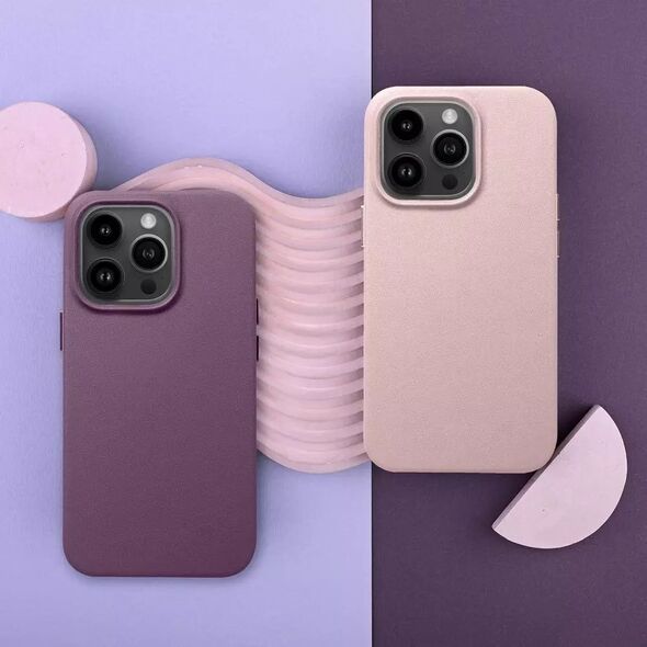 OEM Futerał LEATHER MAG COVER kompatybilny z MagSafe do IPHONE 15 Plus ciemny fioletowy 14064816 5903396222405
