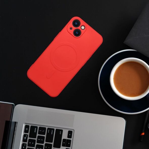 OEM Futerał SILICONE MAG COVER kompatybilny z MagSafe do IPHONE 14 Pro czerwony 14064879 5903396178979