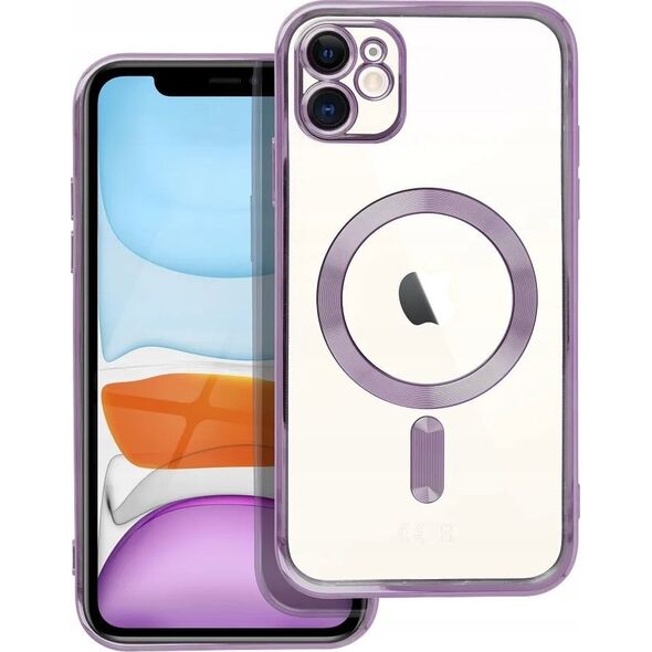 OEM Futerał ELECTRO MAG COVER kompatybilny z MagSafe do IPHONE 12 fioletowy 14065024 5903396208690