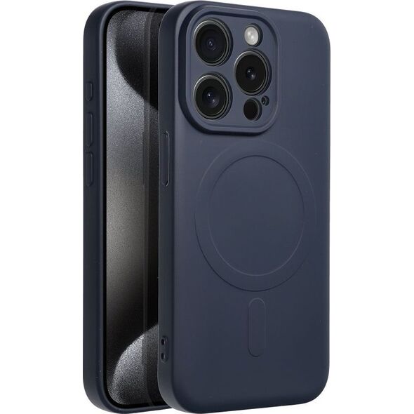 OEM Futerał SILICONE MAG COVER kompatybilny z MagSafe do IPHONE 15 Pro tytanowy niebieski 14065117 5903396228926