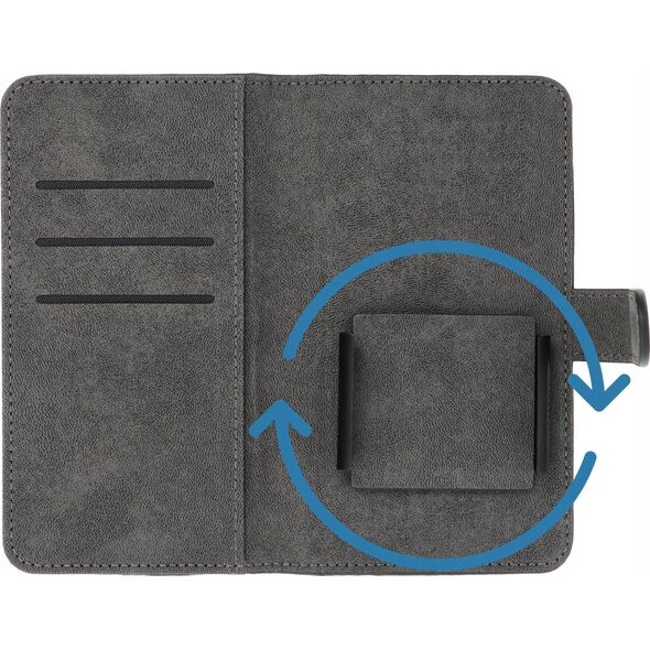 OEM Kabura uniwersalna COMMON Book rozmiar L do IPHONE 6 PLUS / 7 PLUS / 8 PLUS / XS MAX / 11 PRO MAX / SAMSUNG S20 FE / S21 FE / S10 PLUS / A10 / A32 / A54 / XIAOMI 12 LITE / HUAWEI P30 PRO czarna 14065179 5903396209772