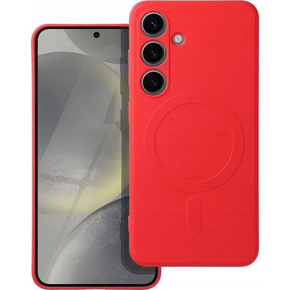OEM Futerał SILICONE MAG COVER kompatybilny z MagSafe do SAMSUNG S24 czerwony 14065792 5903396272929