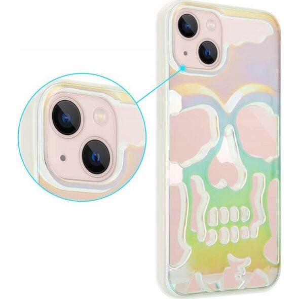 OEM ETUI SKULL IPHONE 12 / 12 PRO, HOLO WHITE / BIAŁY 14066530 5901313079460