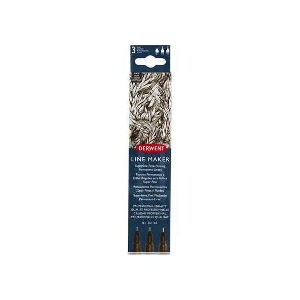 Derwent D:Line Maker black 3pcs 14068960 5028252595810