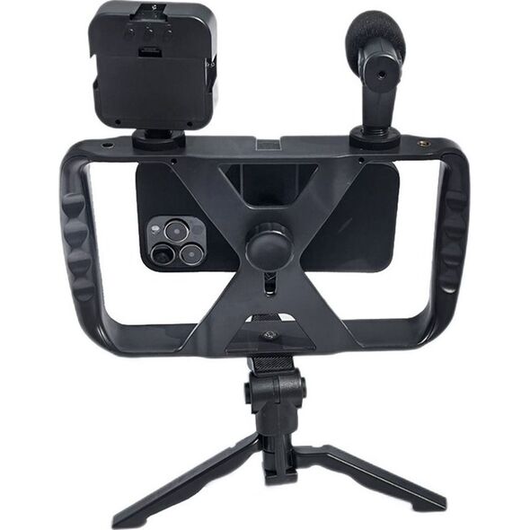 Selfie stick OEM Zestaw / uchwyt selfie z pilotem na bluetooth tripod do transmisji na żywo z lampą LED, mikrofonem, pilotem TL-49T 14074338 5903396201714