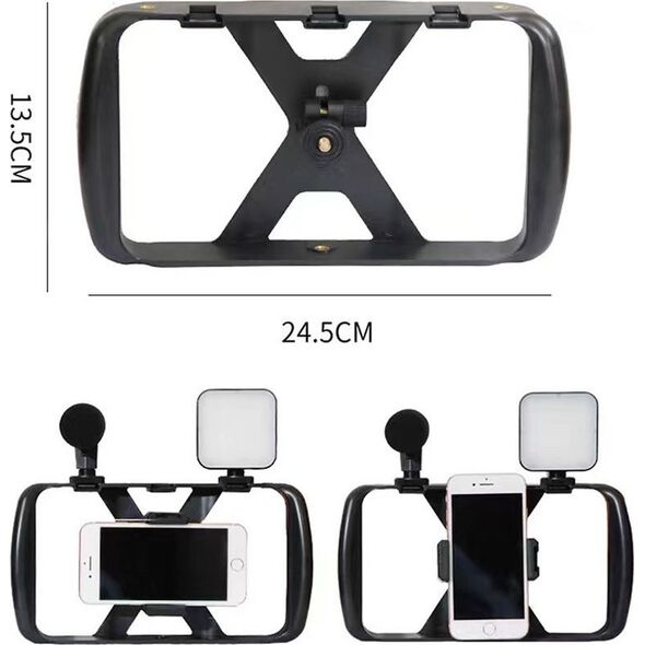 Selfie stick OEM Zestaw / uchwyt selfie z pilotem na bluetooth tripod do transmisji na żywo z lampą LED, mikrofonem, pilotem TL-49T 14074338 5903396201714