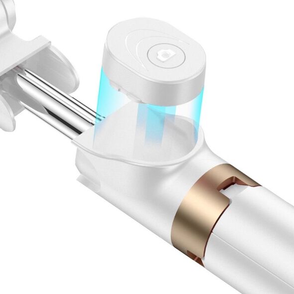 Selfie stick OEM Zestaw / uchwyt selfie z pilotem na bluetooth tripod LED  SSTR-20 biały 14074339 5903396150814