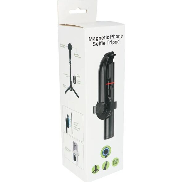 Selfie stick OEM Zestaw / uchwyt selfie z pilotem na bluetooth tripod kompatybilny z MagSafe SSTR-C09 czarny 14074487 5903396232510