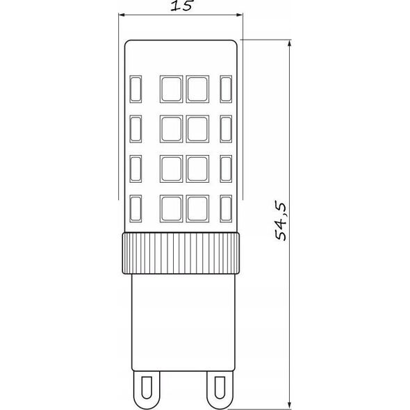 GTV Żarówka LED GTV LD-G9P5WE0-30 GTV 5W G9 capsule 220-240V AC 3000K ciepła biała 400lm 360° 14082005 5902801328879