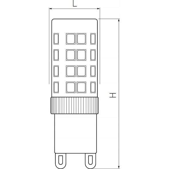 GTV Żarówka LED GTV LD-G9PE35W-30 3,5-4W G9 3000K biała ciepła 14082128 5902801328312