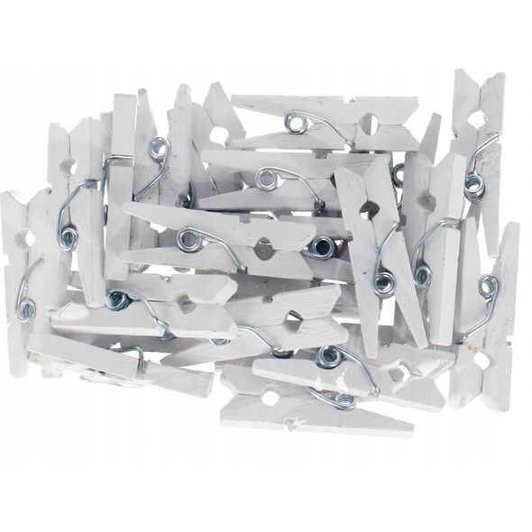 Craft with Fun OZDOBA DEK DREW SPINACZ 25SZT 2,5CM BIA CF12/144 14082672 5904335868890