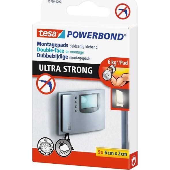 Tesa tesa Powerbond Montagepads Ultra Strong 9 St. 0,06m 20mm 14082714 4042448219572