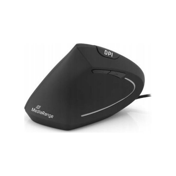 Mysz MediaRange MediaRange Maus USB 2.0 Vertical Linkshänder, schwarz 14084619 4260664870418