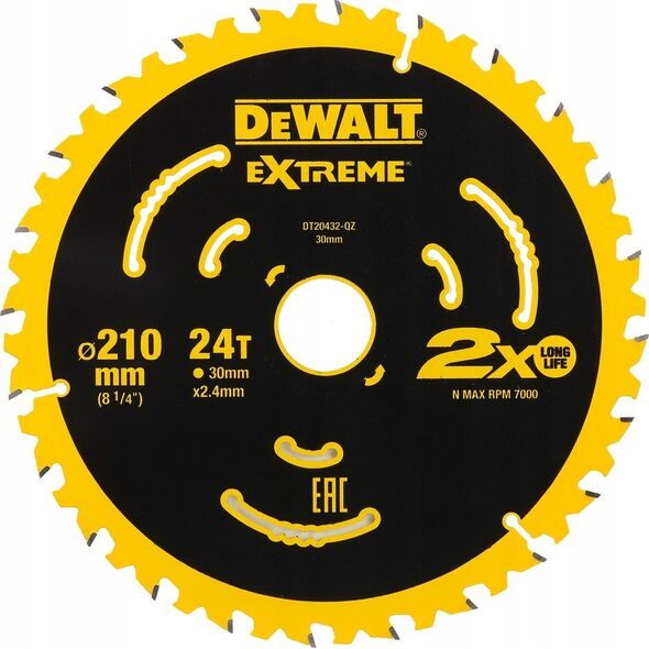 Dewalt tarcza pilarska 210x30/24 zęb 14085195 5054905281175