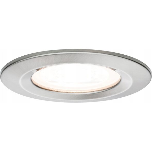 Paulmann Oprawa do wbudowania NOVA COIN LED DIM stała GU10 max.35W 78mm 230V szczotkowane żelazo 14085355 4000870936337