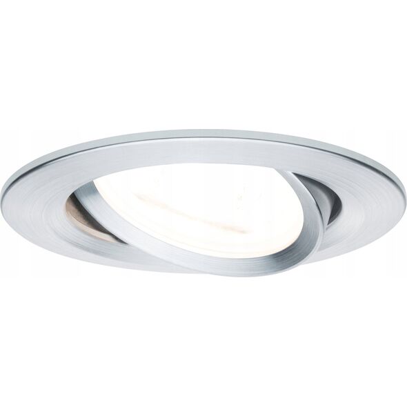 Paulmann Oprawa do wbudowania NOVA  LED DIM wychylna GU10 max.35W 84mm 230V aluminium / auluminium 14085362 4000870936405