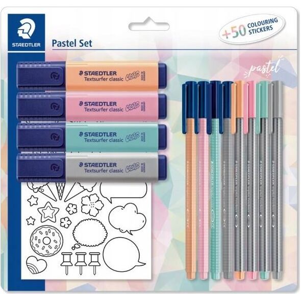 Staedtler STAEDTLER Schreibset 12-teilig Pastell inkl. Sticker 14085901 4007817063170