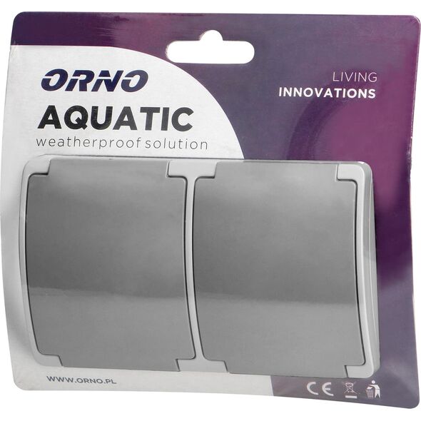 Orno ORNO GNIAZDO PODWÓJNE 2x2P+Z SCHUKO 14089016 5904988902286