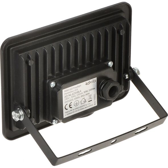Naświetlacz Orno ORNO FARO LED 30W NAŚWIETLACZ 2400LM, IP65, 4000K 14089883 5908254826405