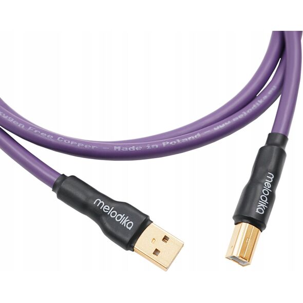 Melodika Melodika MDUAB15 Purple  Kabel USB 2.0 typu A-B m.in. do DAC / urzÄdzeĹ medycznych / ploterĂłw - 1,5m 14090704 5907609009616