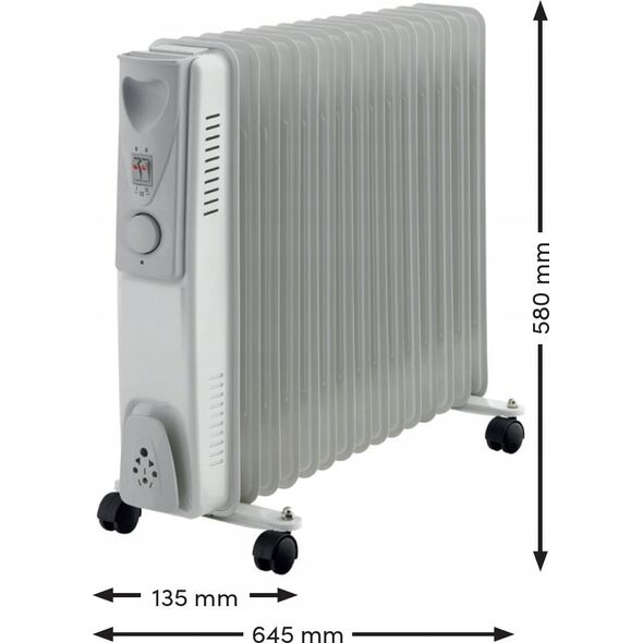 Volteno VOLTENO GRZEJNIK OLEJOWY 15-ŻEBEREK 2500W 14091551 5907477041046