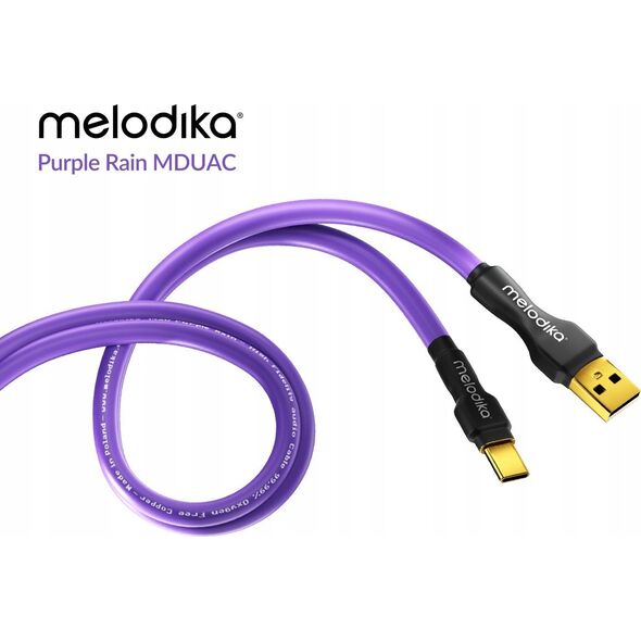 Melodika Melodika MDUAC03 Purple Kabel USB typu A-C m.in. do DAC / urzÄdzeĹ medycznych - 0,3m 14092483 5907609009722