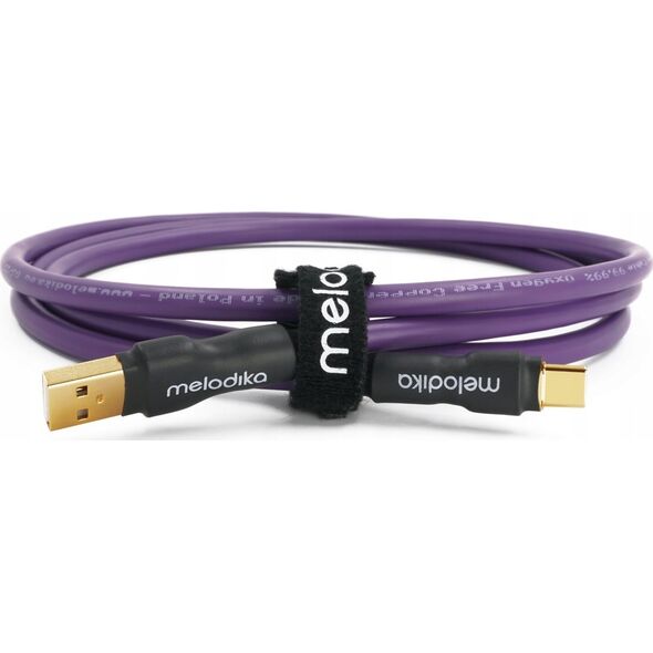 Melodika Melodika MDUAC25 Purple Kabel USB typu A-C m.in. do DAC / urzÄdzeĹ medycznych - 2,5m 14092670 5907609009784