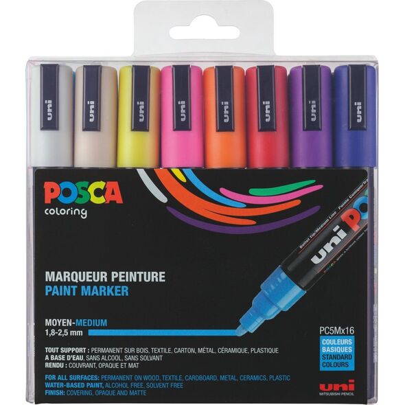 Posca POSCA Marker UNI PC-3M 8er Set Pastell 14093320 4902778249222